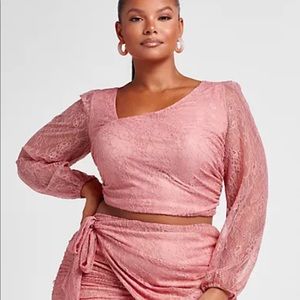 Olivia Asymmetrical Neckline Lace Top